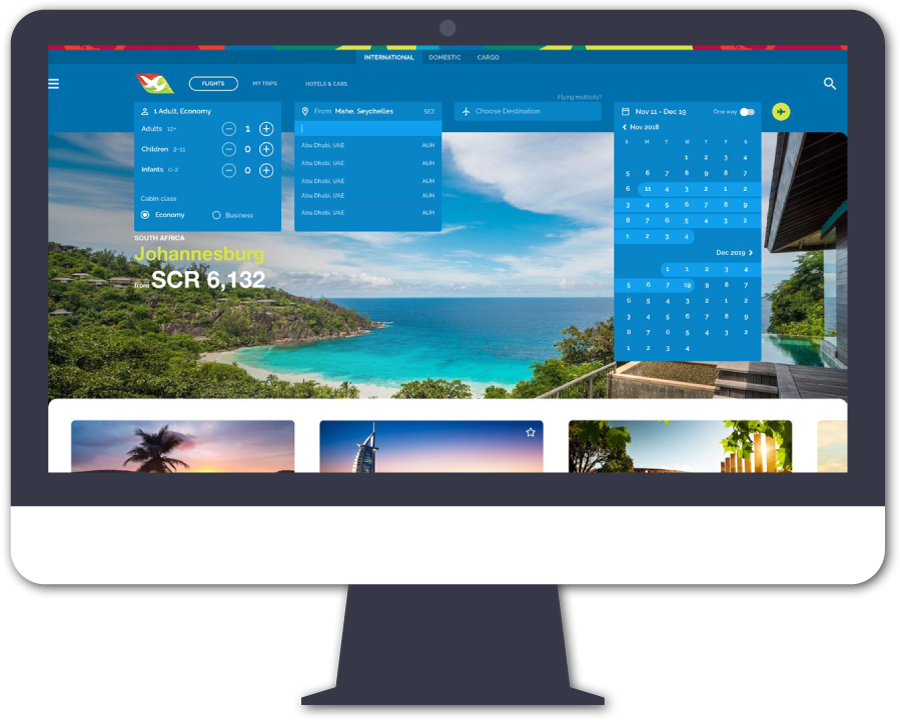Air Seychelles desktop